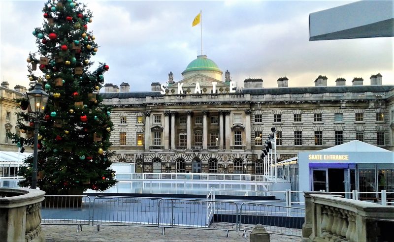 Skating rink at Somerset House in London